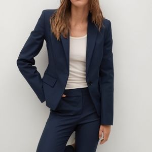 Mango Basics Structured suit blazer with pants
